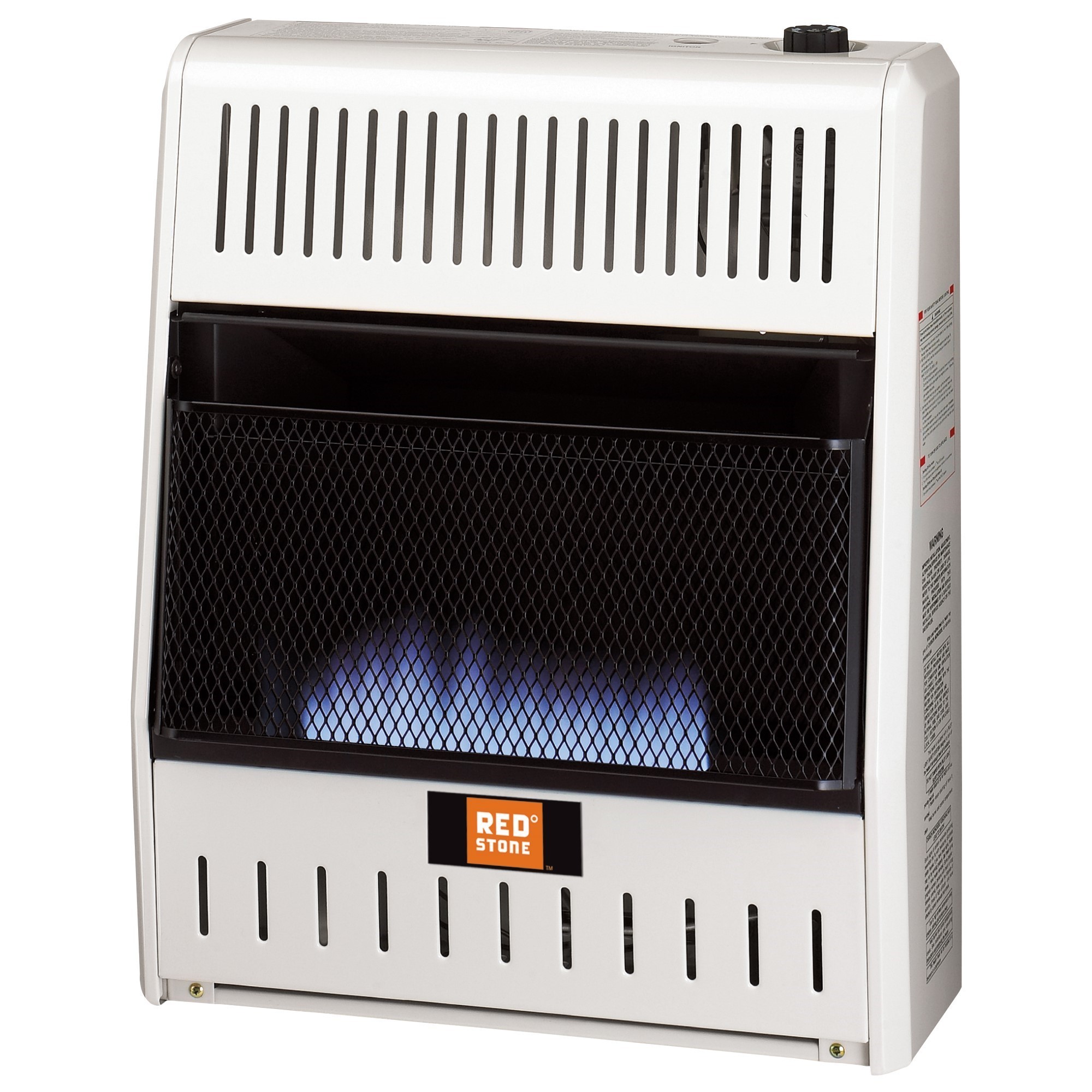 Bluegrass Living, Red Stone Ventless Blue Flame Gas Space Heater -, Heat Output 20000 Btu/hour, Heating Capability 1500 ft², Model# MD200TBA-RS